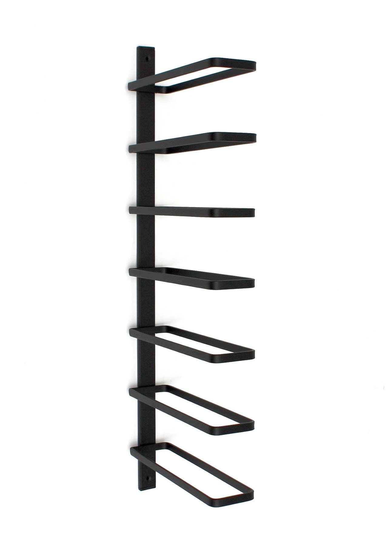 DanDiBo Weinregal Weinregal Metall Wand Schwarz 93885 Flaschenregal Flaschenhalter Wandmontage Modern Wandhalter Wandregal für 7 Flaschen