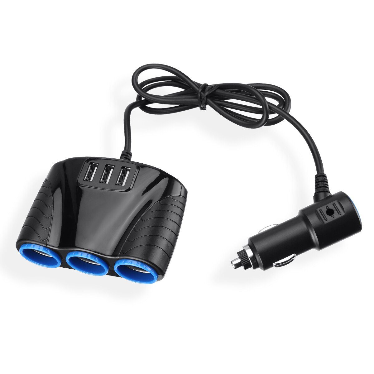 ombar KFZ-Adapter 12-24V, 3xUSB Buchse,3-fach Zigarettenanzünder Verteiler KFZ-Adapter USB-C zu USB-C