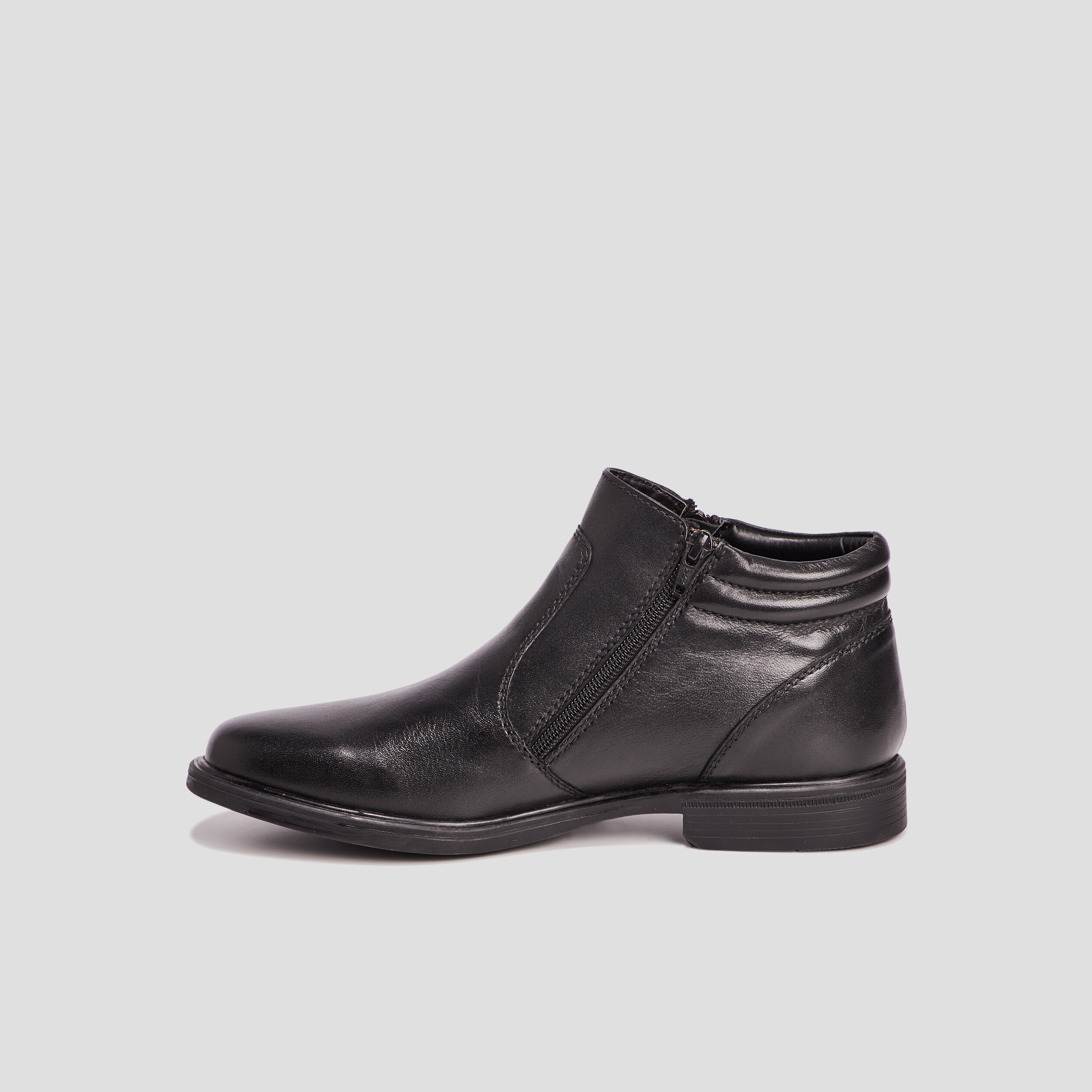 Bottines en cuir noir homme | La Halle