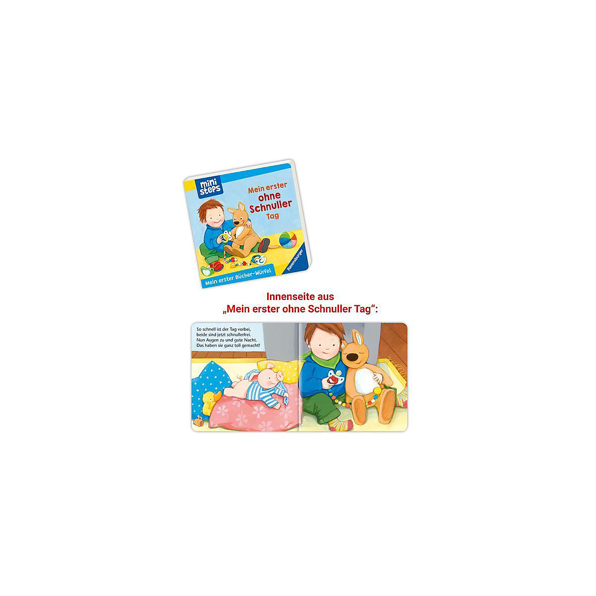 ministeps: Mein erster Bücher-Würfel: Töpfchen, Schnuller, Gute Nacht (Bücher-Set)