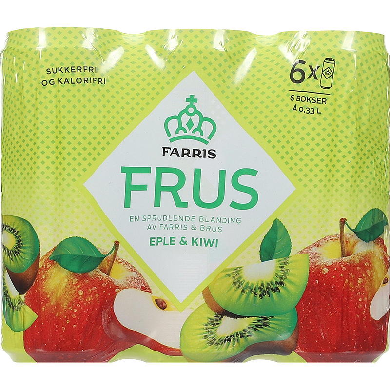 Farris Farris Frus 0,33 l boks 6-pk eple/kiwi