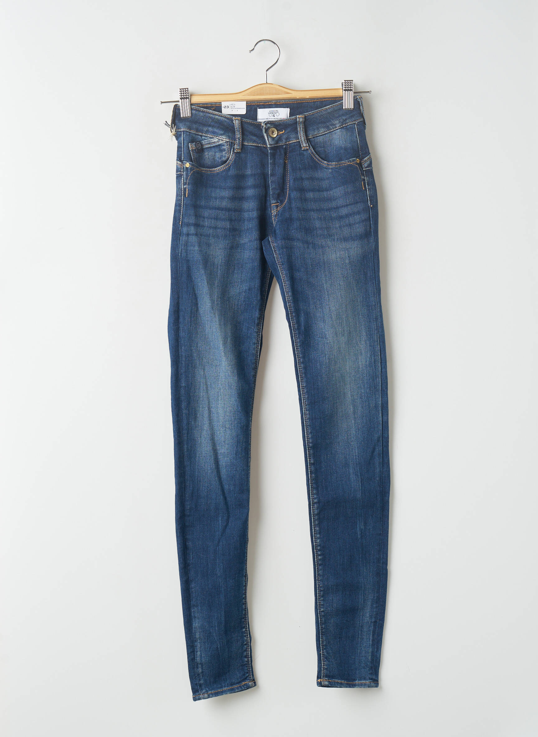 Le Temps Des Cerises Jeans Coupe Slim Femme couleur bleu