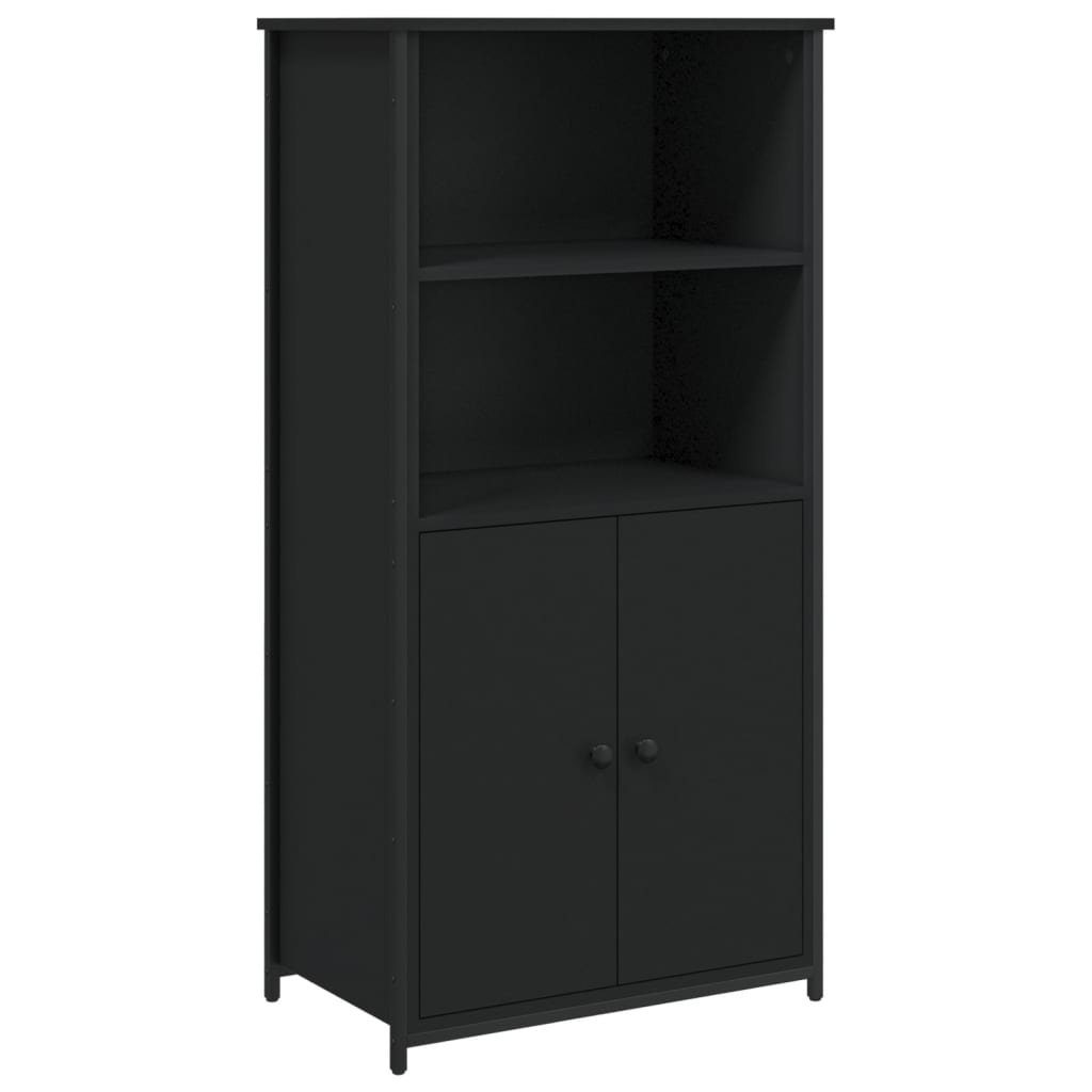 vidaXL Anrichte Highboard Schwarz 62x36x121,5 cm Holzwerkstoff
