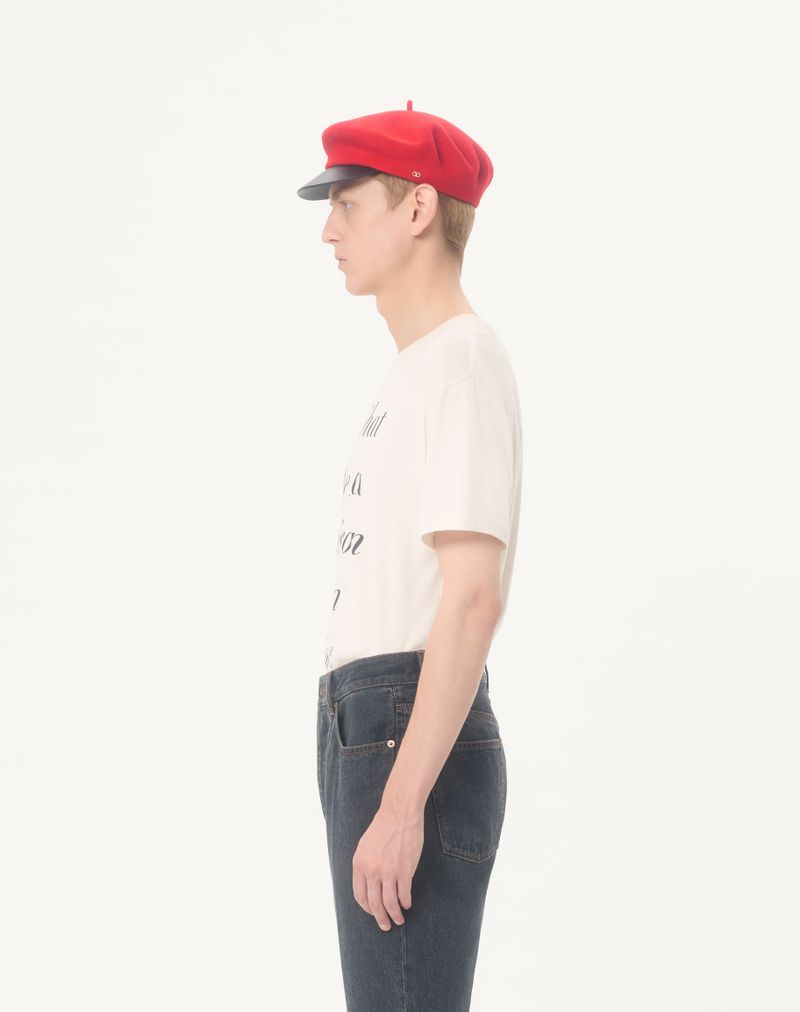 Valentino Bomuld T-shirt med Le Chat De La Maison Icon Muse Anti Hero Print