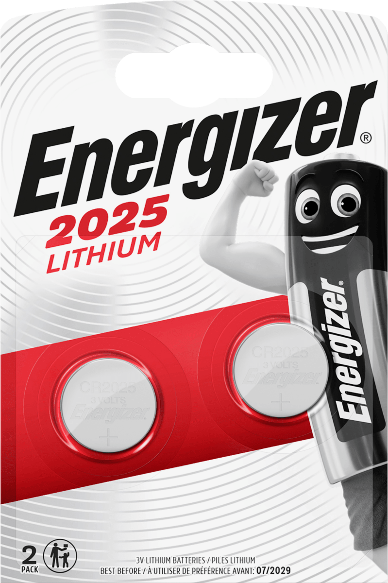 Batterien\tKnopfzelle CR2025, 2 St