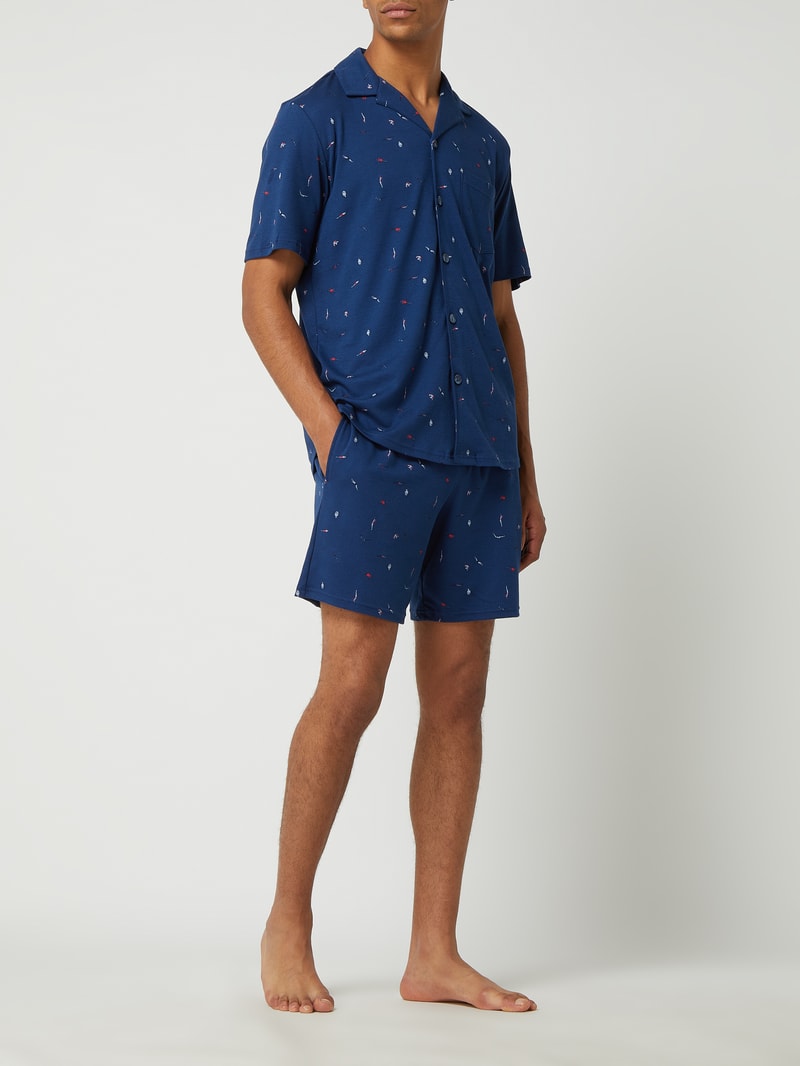 Pyjama aus Baumwolle in dunkelblau
