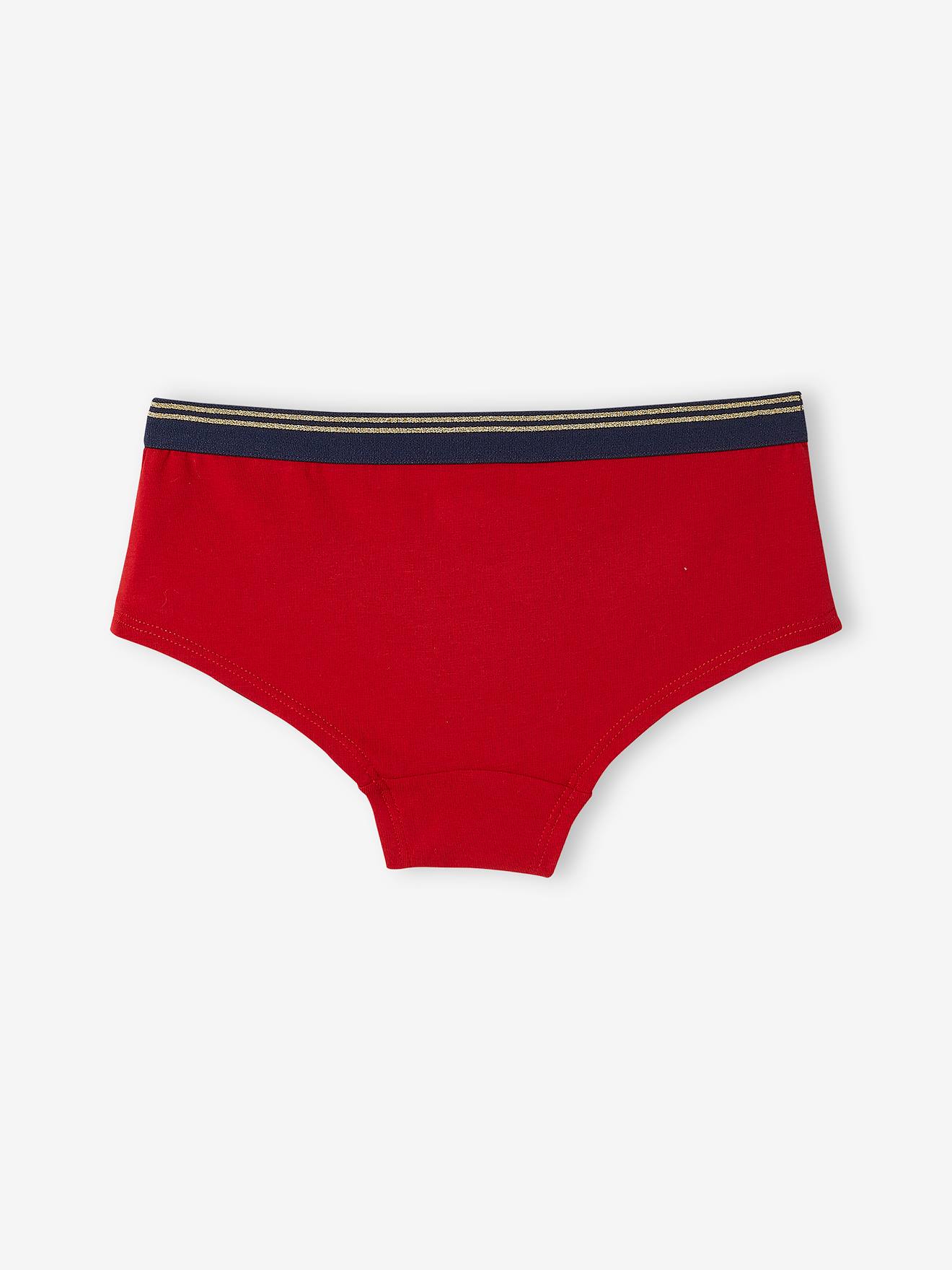 Lot de 3 shorties Noël fille rouge