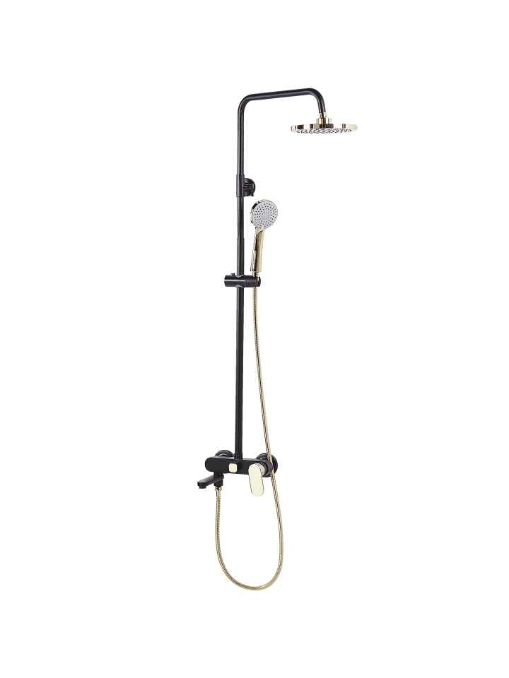 Beliani Wannenarmaturen GURARA in Schwarz/Gold - (W) 23 x (H) 83 x (L) 36 cm günstig kaufen onesize