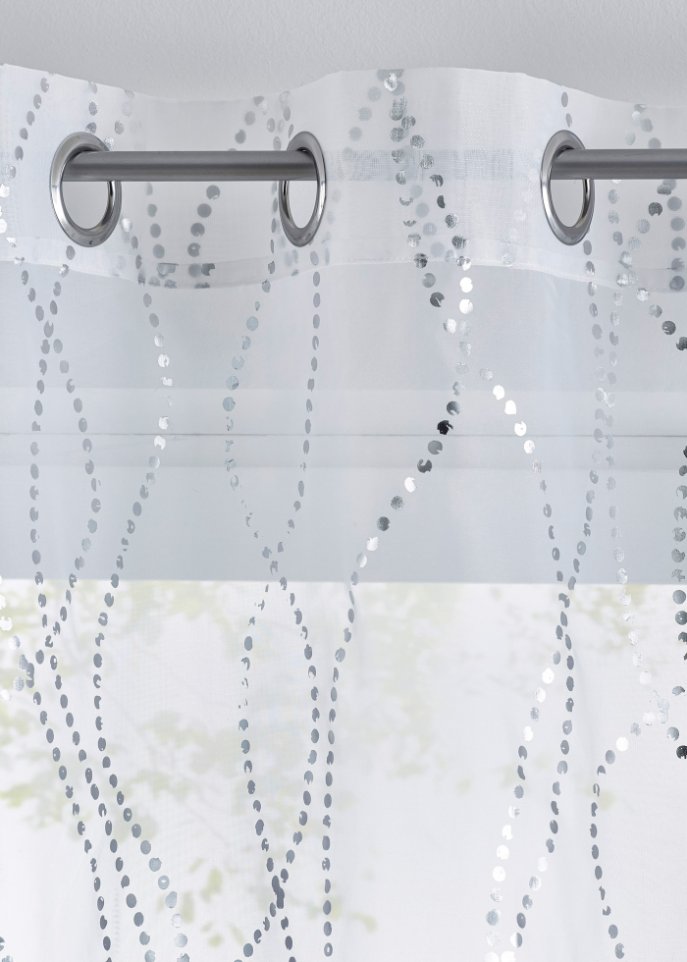 Gardine mit Glanz Druck (1er Pack)