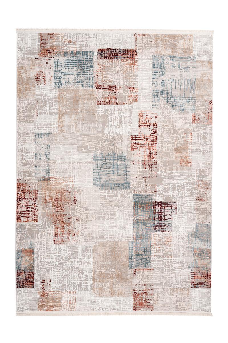 megusta Used-Look Teppich Grau / Lachsrosa 80cm x 150cm