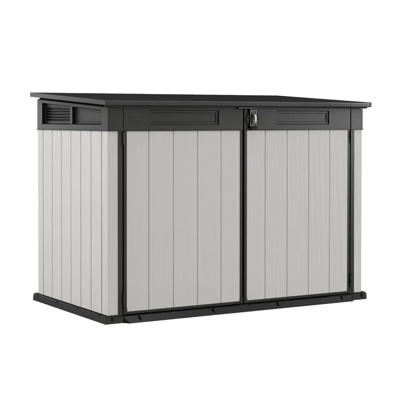Premier Jumbo 4' 7.5 wide x 2' 8.3 deep resin horizontal trash shed
