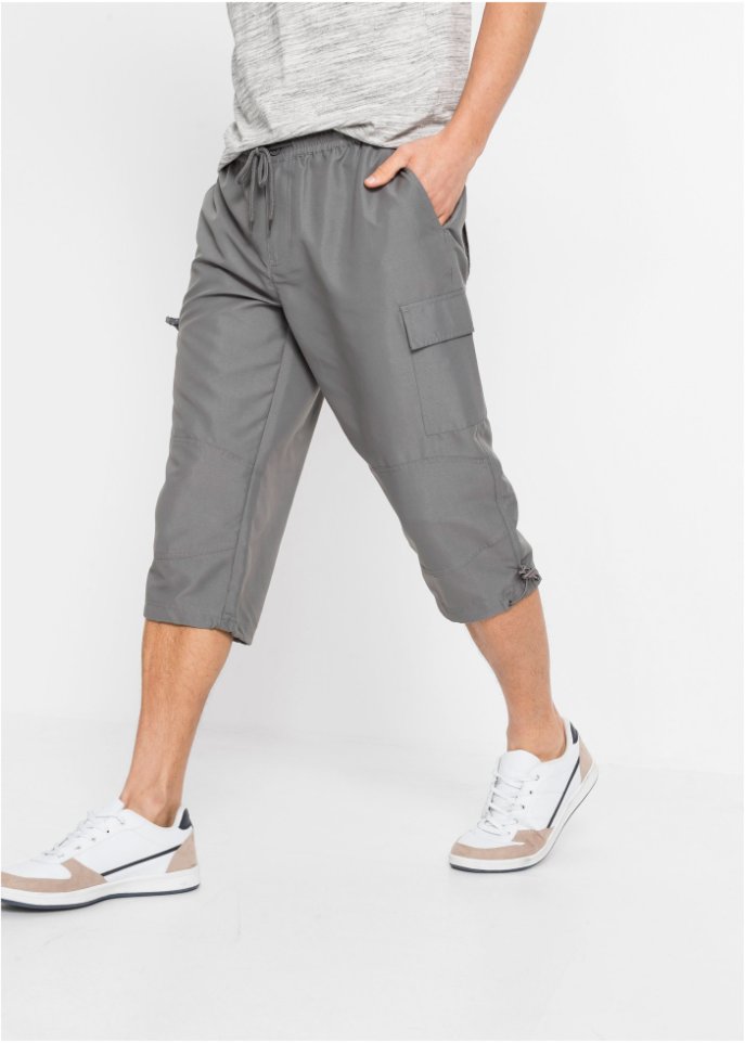 Mikrofaser 3/4-Hose mit Komfortschnitt, Regular Fit
