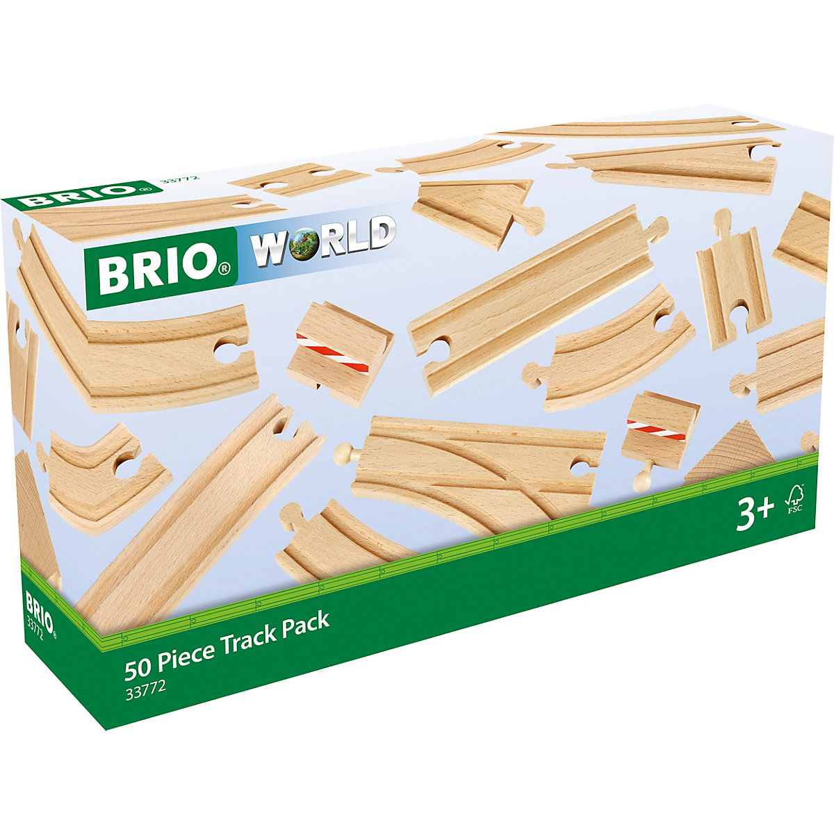 BRIO 33772 Großes Schienensortiment, 50 Teile