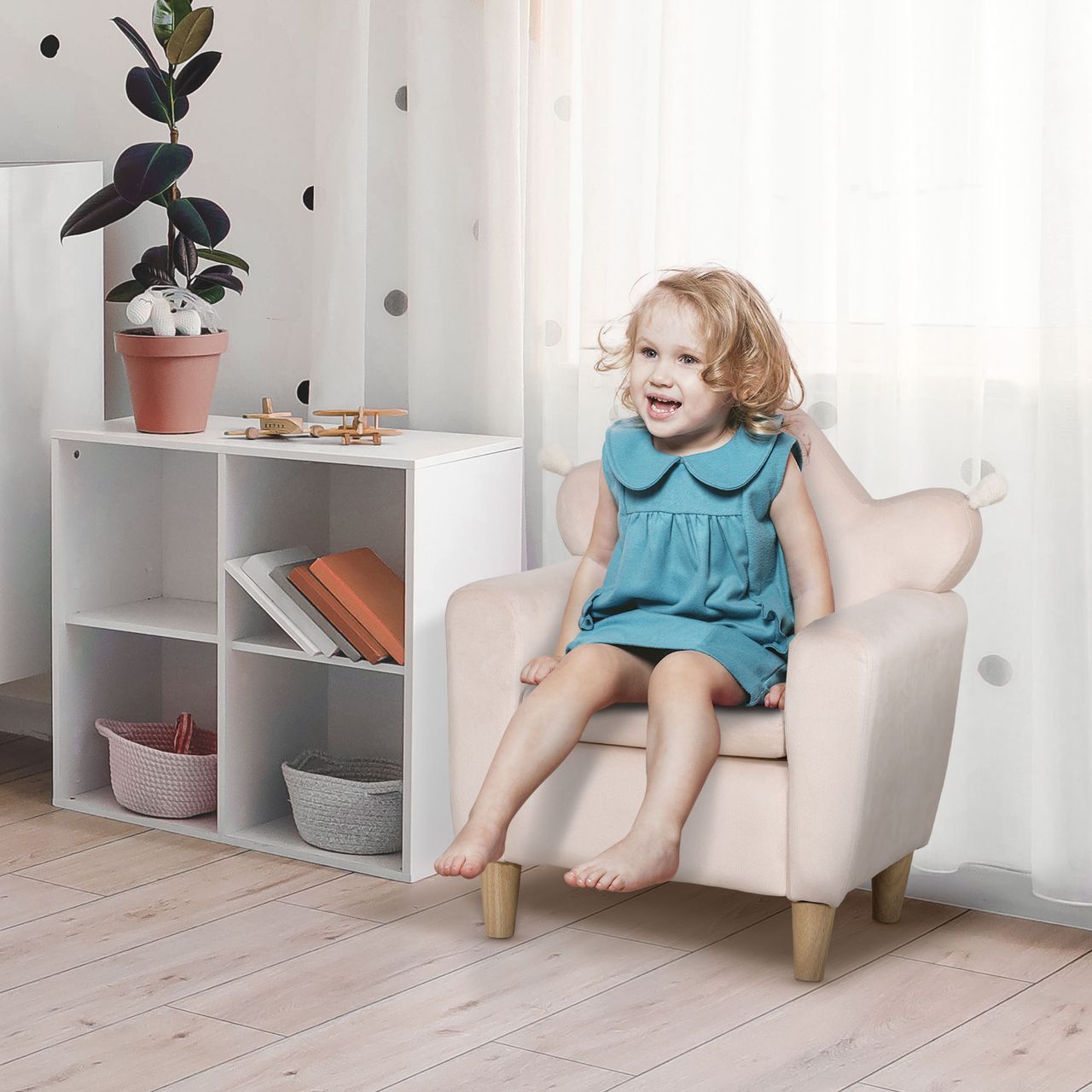 HOMCOM Kindersessel, Kindersofa, Spielsofa, Kinderstuhl für Kinder 3-7 Jahre