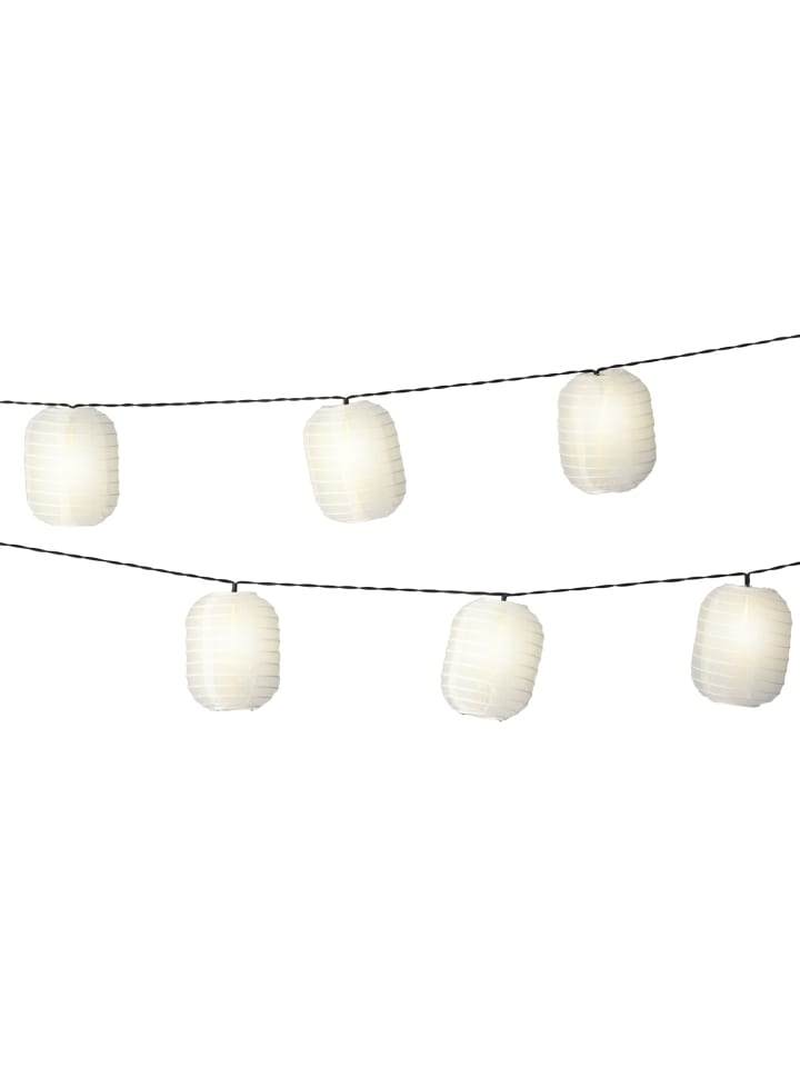 MARELIDA LED Solar Lichterkette 10 weiße Lampions L: 4,5m in weiß günstig kaufen onesize
