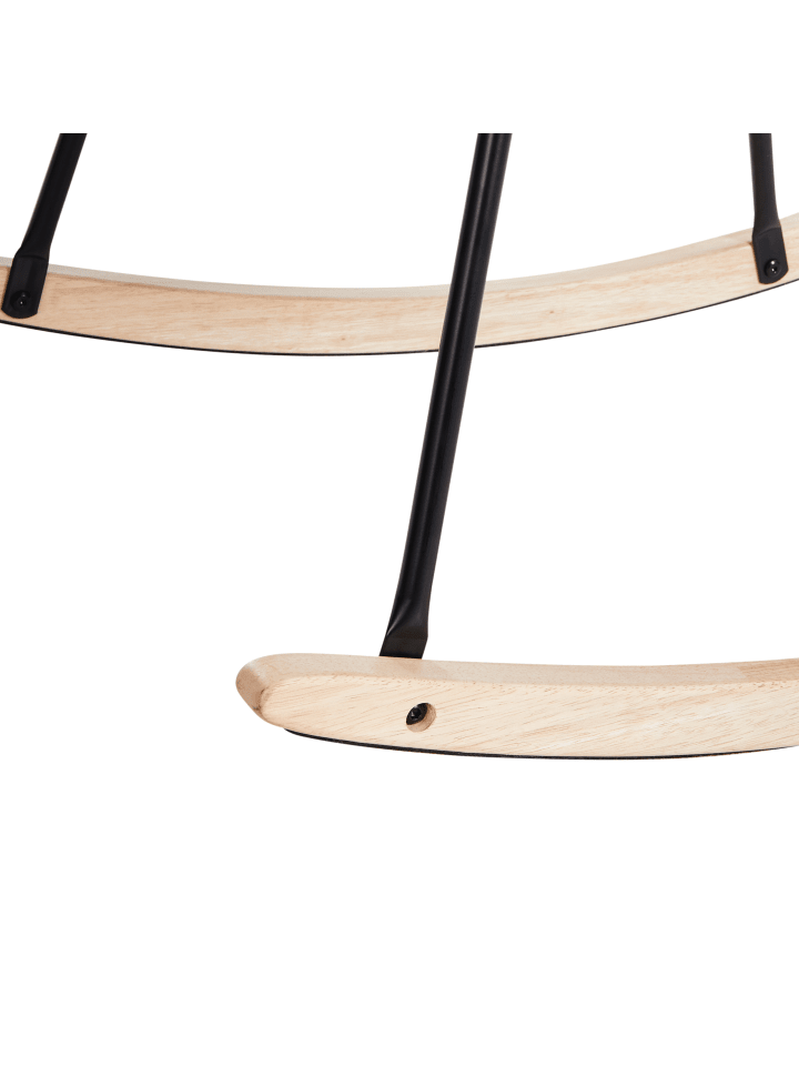 Beliani Schaukelstuhl KVELIA in Weiß/Braun/Schwarz - (W) 67 x (H) 106 x (L) 92 cm günstig kaufen onesize