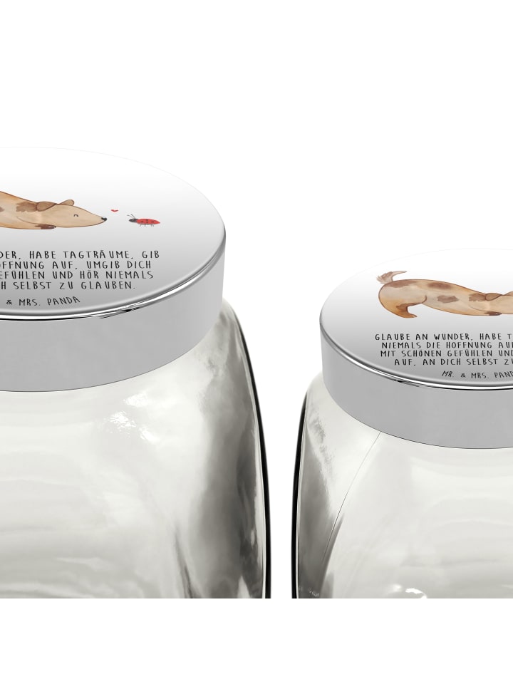 Mr. & Mrs. Panda Leckerli Glas Hund Marienkäfer mit Spruch in Weiß günstig kaufen