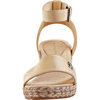 Tommy Hilfiger Colorful Wedge Satin Sandal in beige