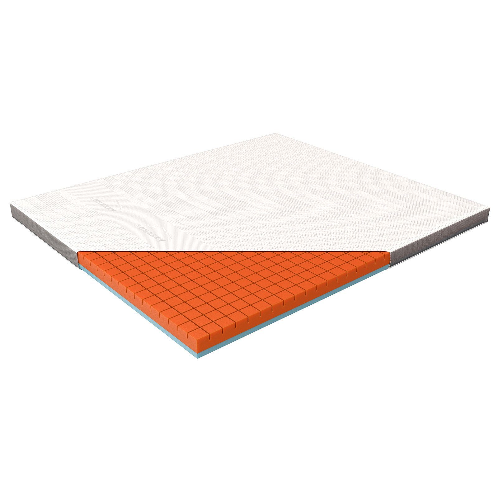 Matratzenauflage eazzzy Premium Cube Topper Matratzentopper 180 x 200 x 9 cm Genius, 2-Seiten-Wendetopper für Matratze Boxspringbetten orthopädisch