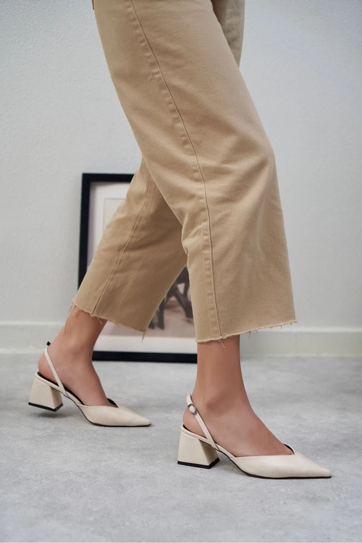 NİŞANTAŞI SHOES  High Heels - Beige - Blockabsatz