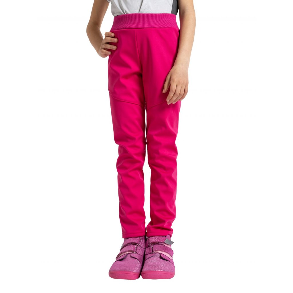 Unuo Kinder-Softshellhose mit Fleece Sporty Fuchsia