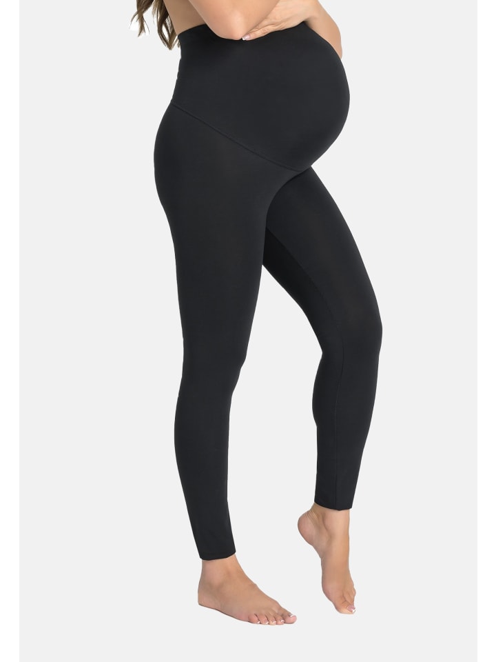 Teyli Schwangerschaftsleggings aus Baumwolle Ginna in schwarz günstig kaufen