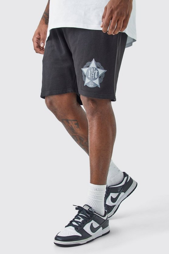 Plus lockere Bm Shorts in Grau