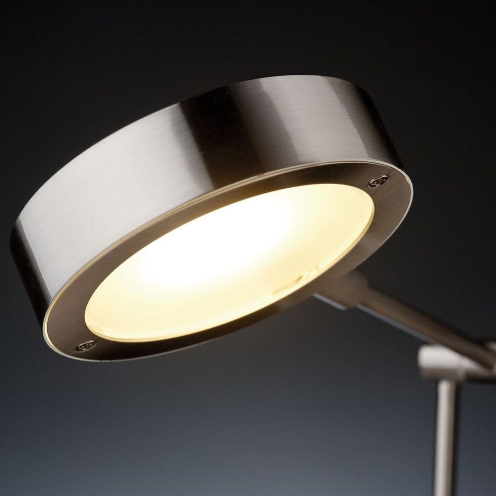 Paulmann LED Tischleuchte Schreibtischleuchte Zed LED Eisen gebürstet 359lm, keine Angabe, Leuchtmittel enthalten: Ja, fest verbaut, LED, warmweiss, Tischleuchte, Nachttischlampe, Tischlampe