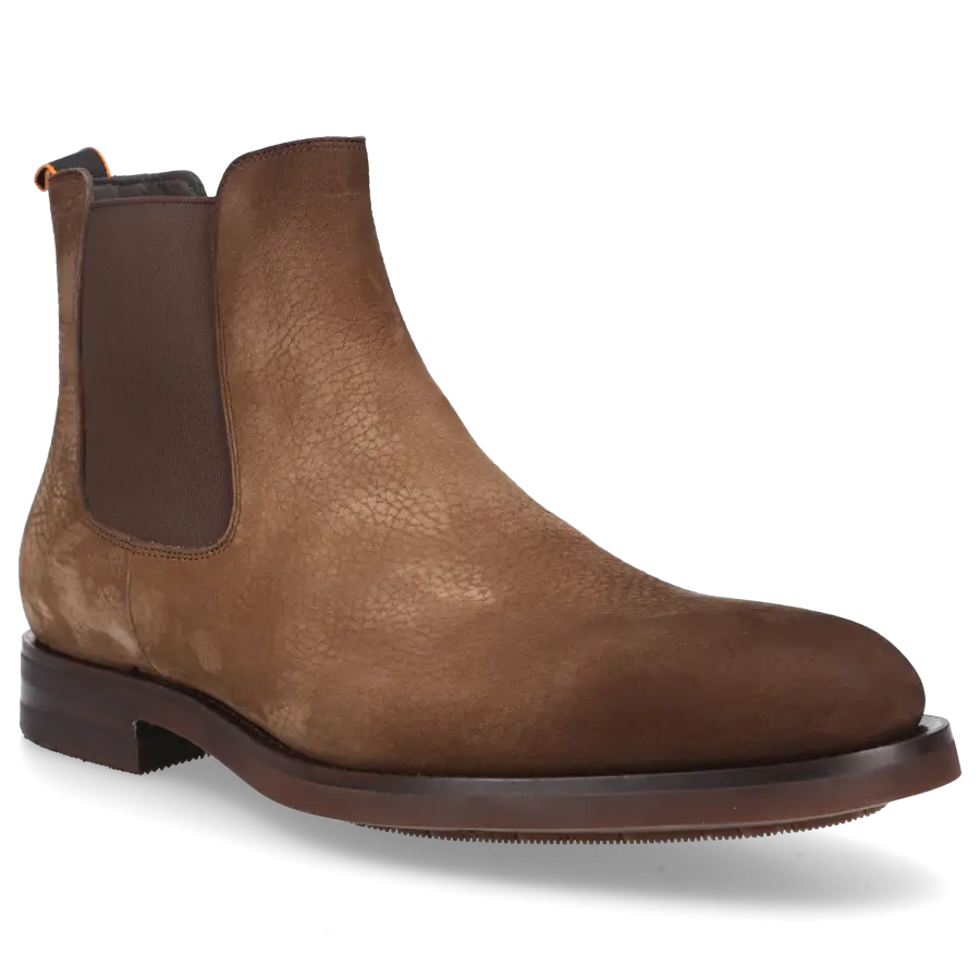 Santoni - Chelsea Boots 17838 Nubukleder - braun