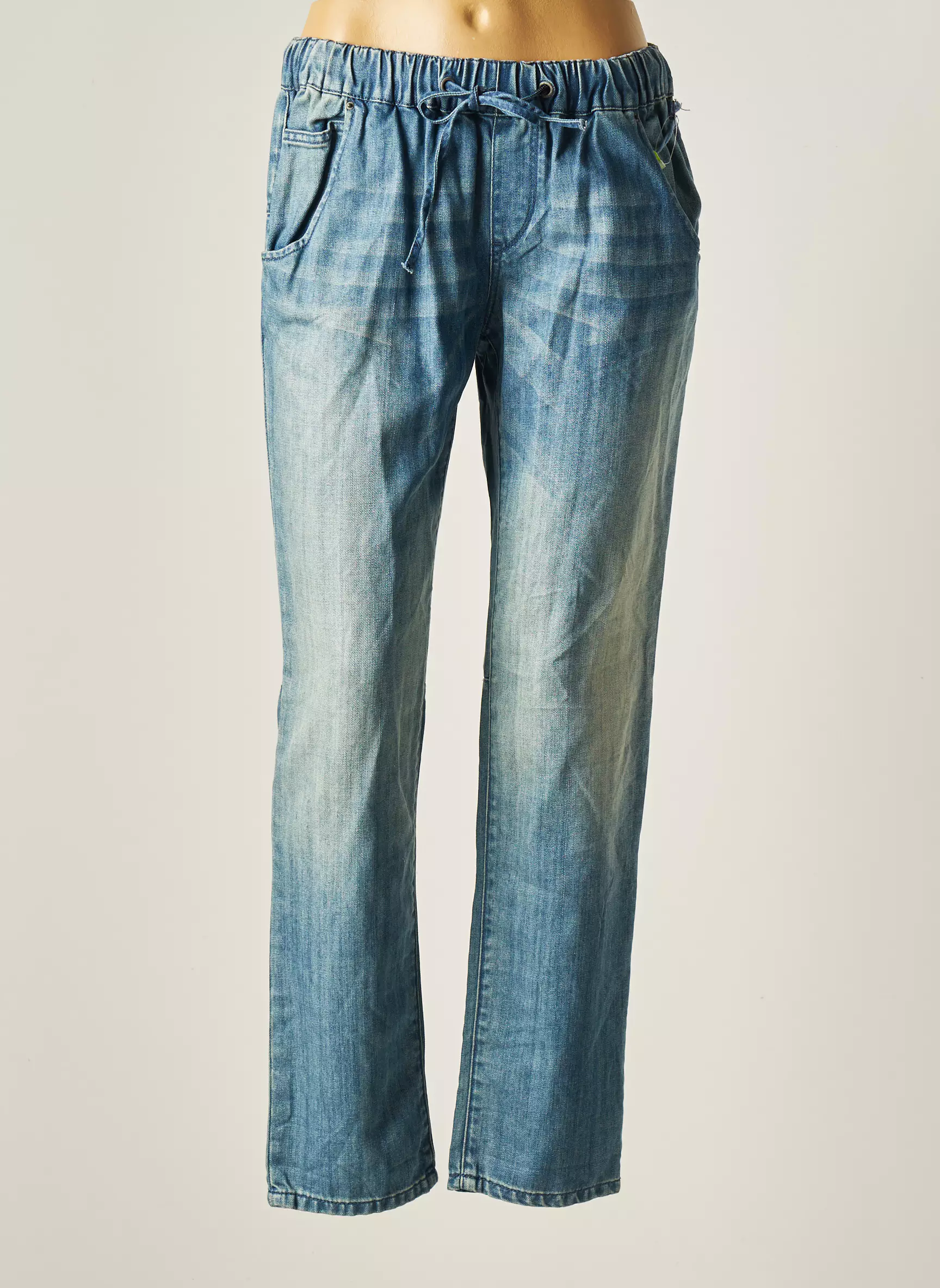 Esprit Pantalons Droits Femme couleur bleu