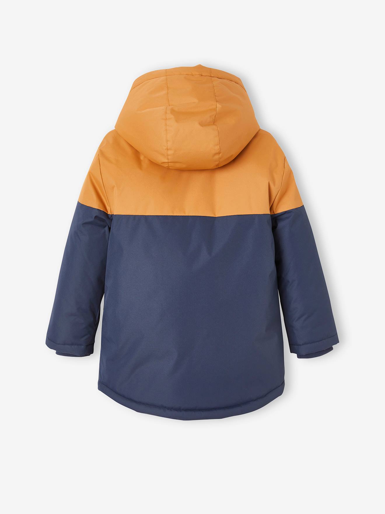 Parka technique à capuche garçon doublée fausse fourrure chaudron