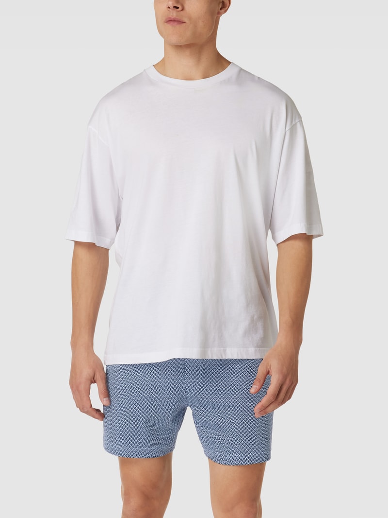 Boxershorts mit Label-Detail Modell 'INTERLOCK' in blau
