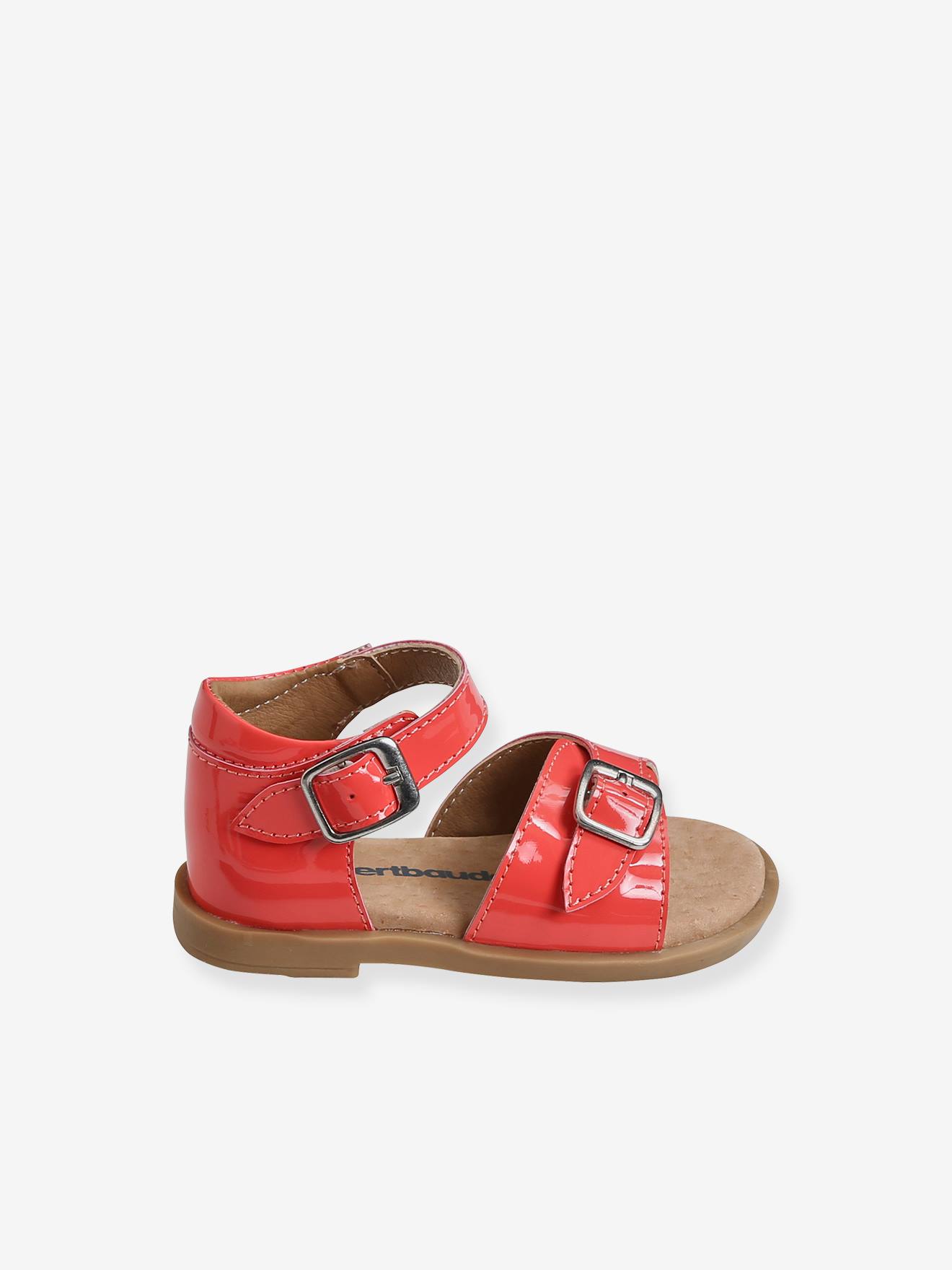 Sandales bout ouvert bébé fille corail