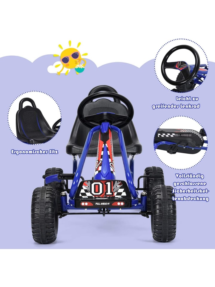 COSTWAY Gokart von 3-6 Jahren in Blau günstig kaufen 90 cm