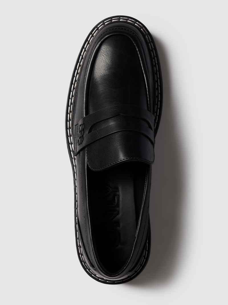 Penny-Loafer mit Schaftbrücke in schwarz