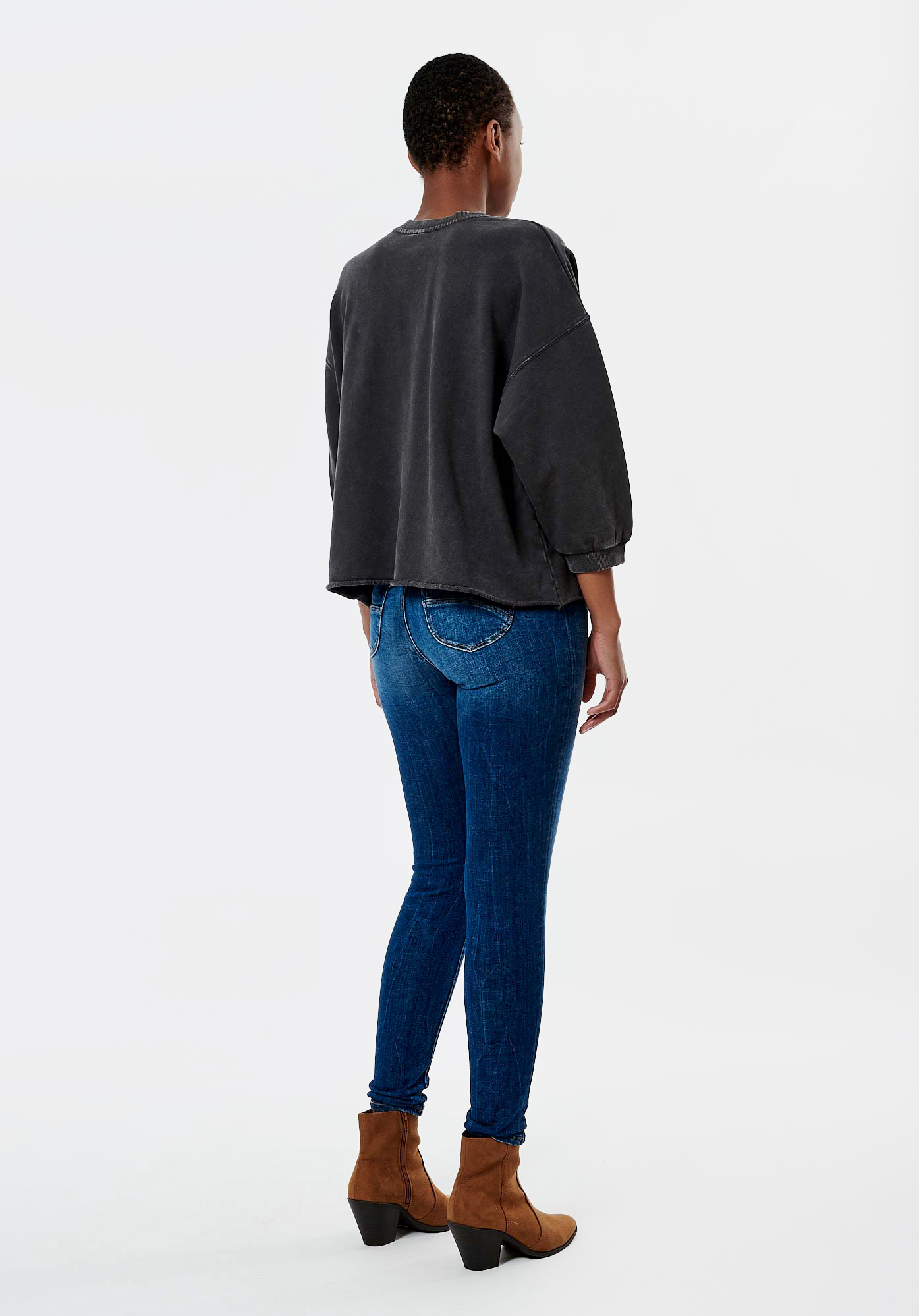 LEX    Sweat gris femme 100% coton