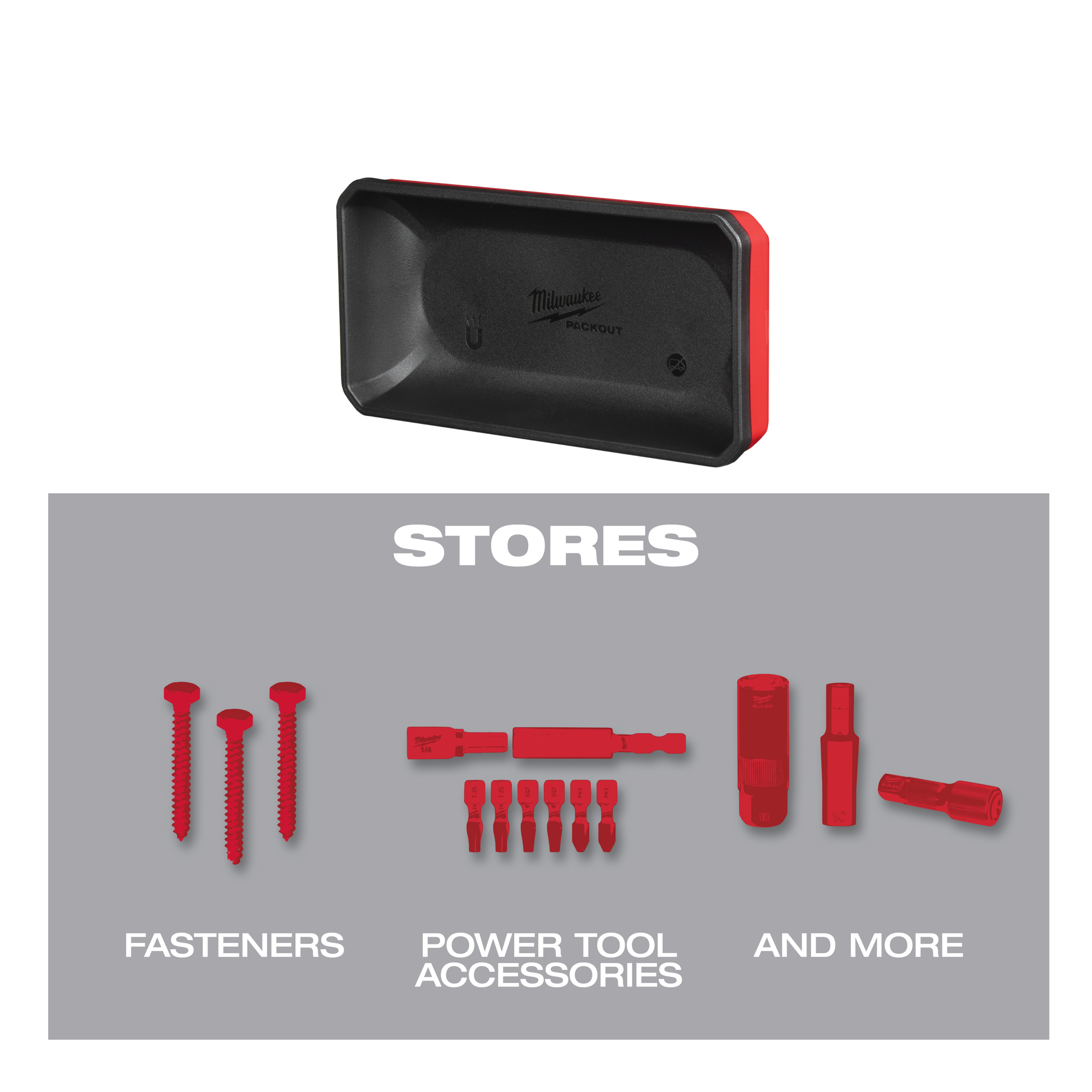 Milwaukee Accessoires 4932493381 Packout magnetisch bakje 100x200 mm