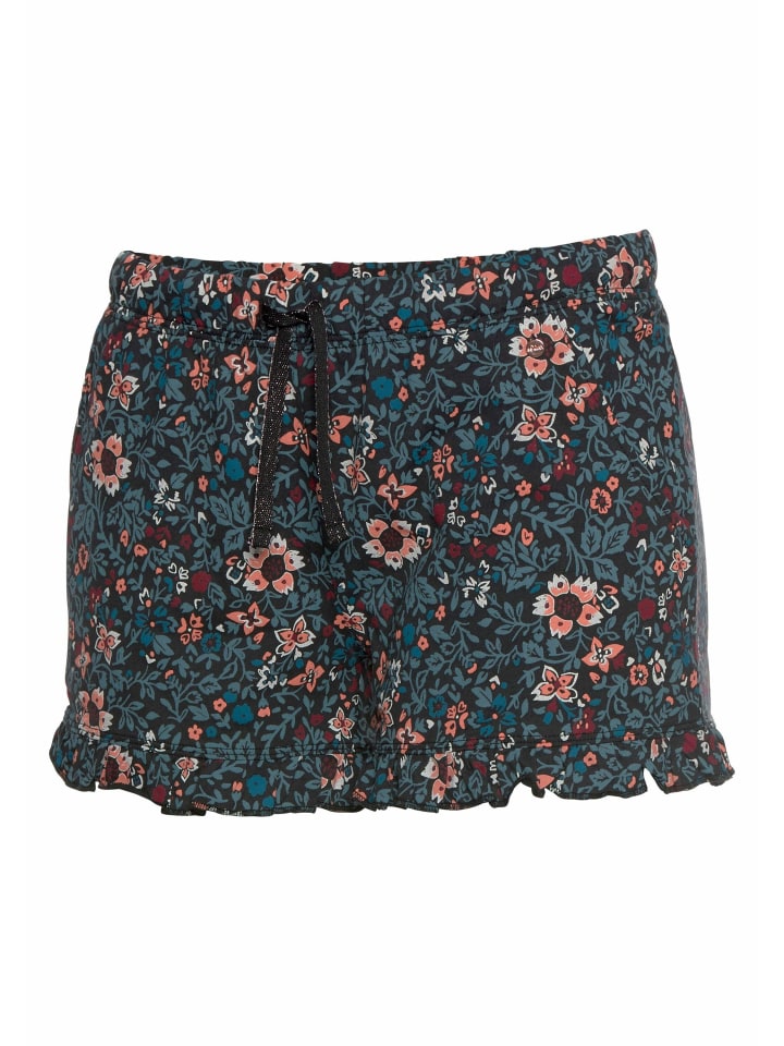 s.Oliver Schlafshorts in petrol-geblümt günstig kaufen 32/34