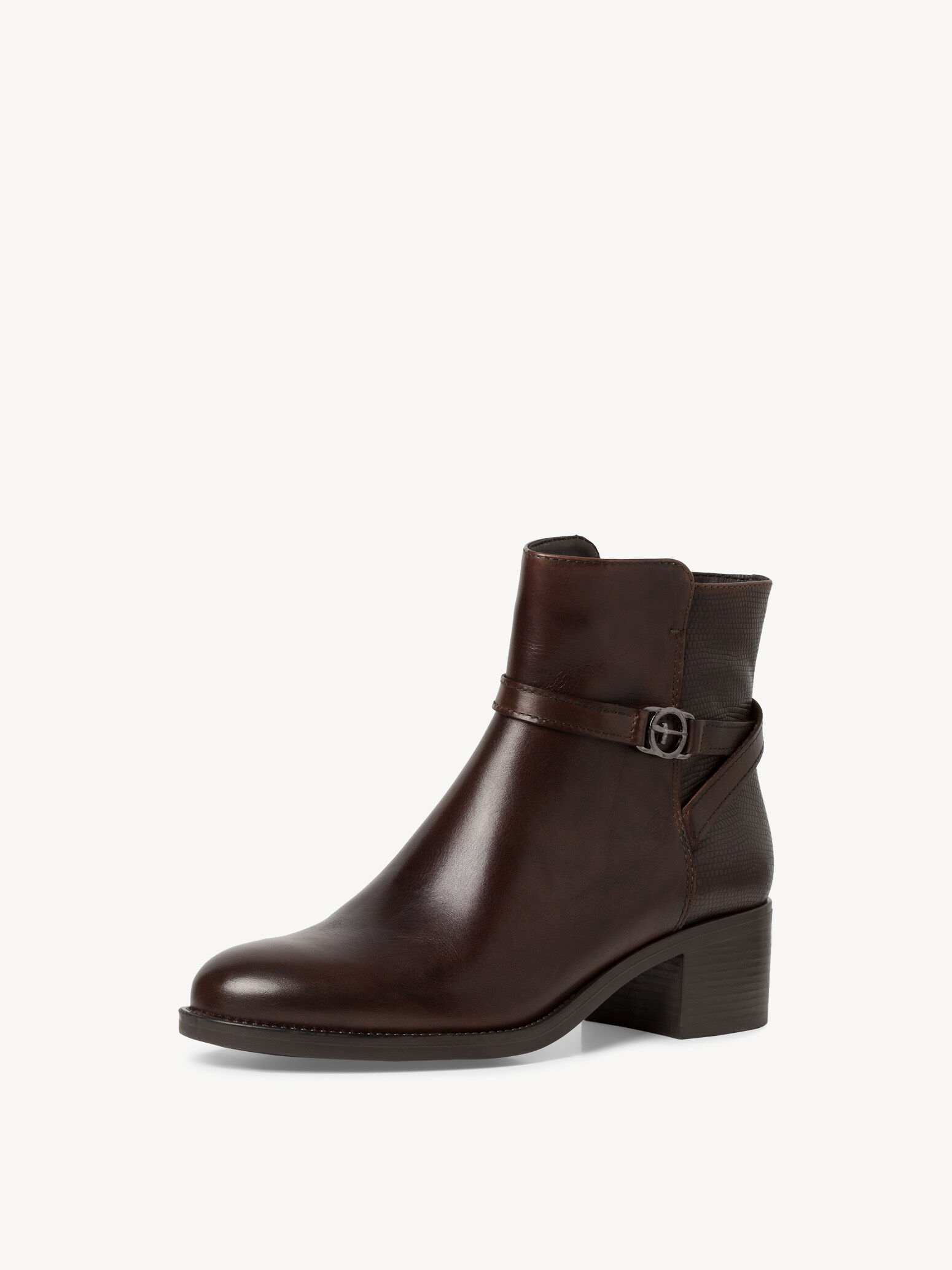 Bottine en cuir - marron