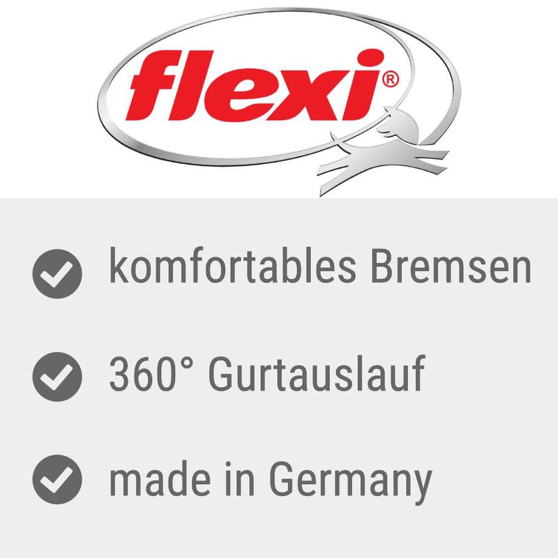 flexi New Comfort Gurt-Leine M - schwarz, 5 m <25 kg | bitiba %