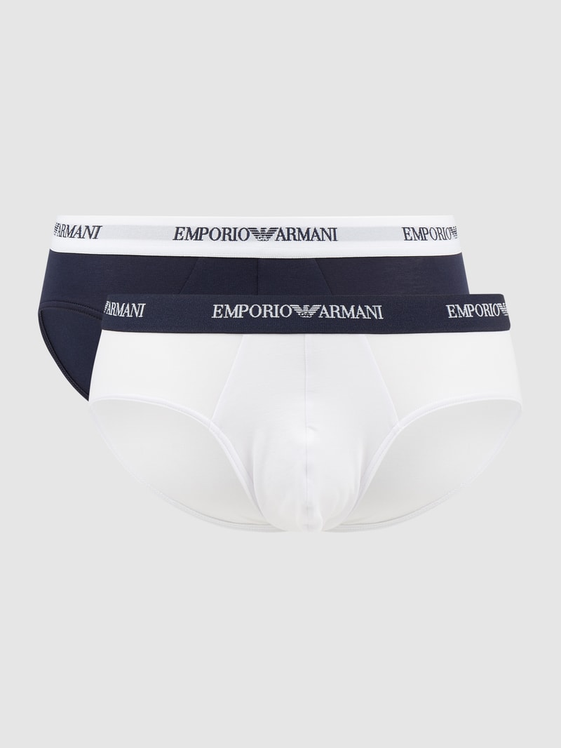 Slip mit Stretch-Anteil im 2er-Pack in weiß