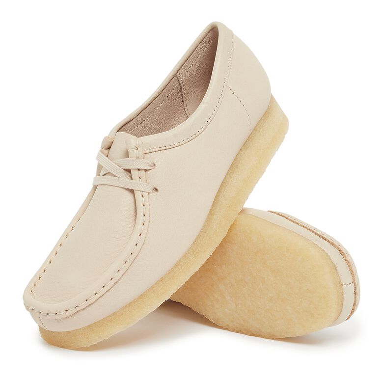 Clarks Wmns Wallabee beige leather