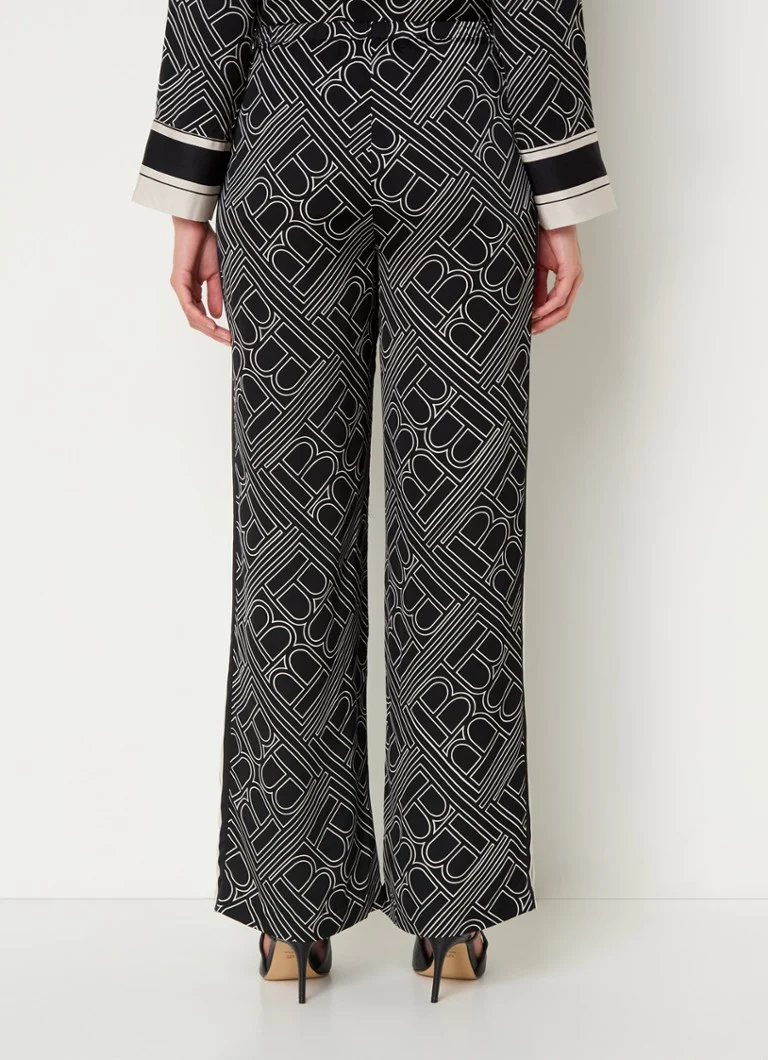 Pantaloni Rina a vita alta e gamba larga con stampa logo e tasche laterali di Bruuns Bazaar.