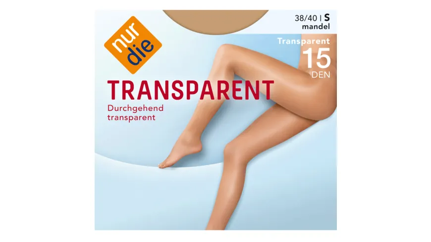 NUR DIE Damen Feinstrumpfhose Transparent 15 DEN mandel
