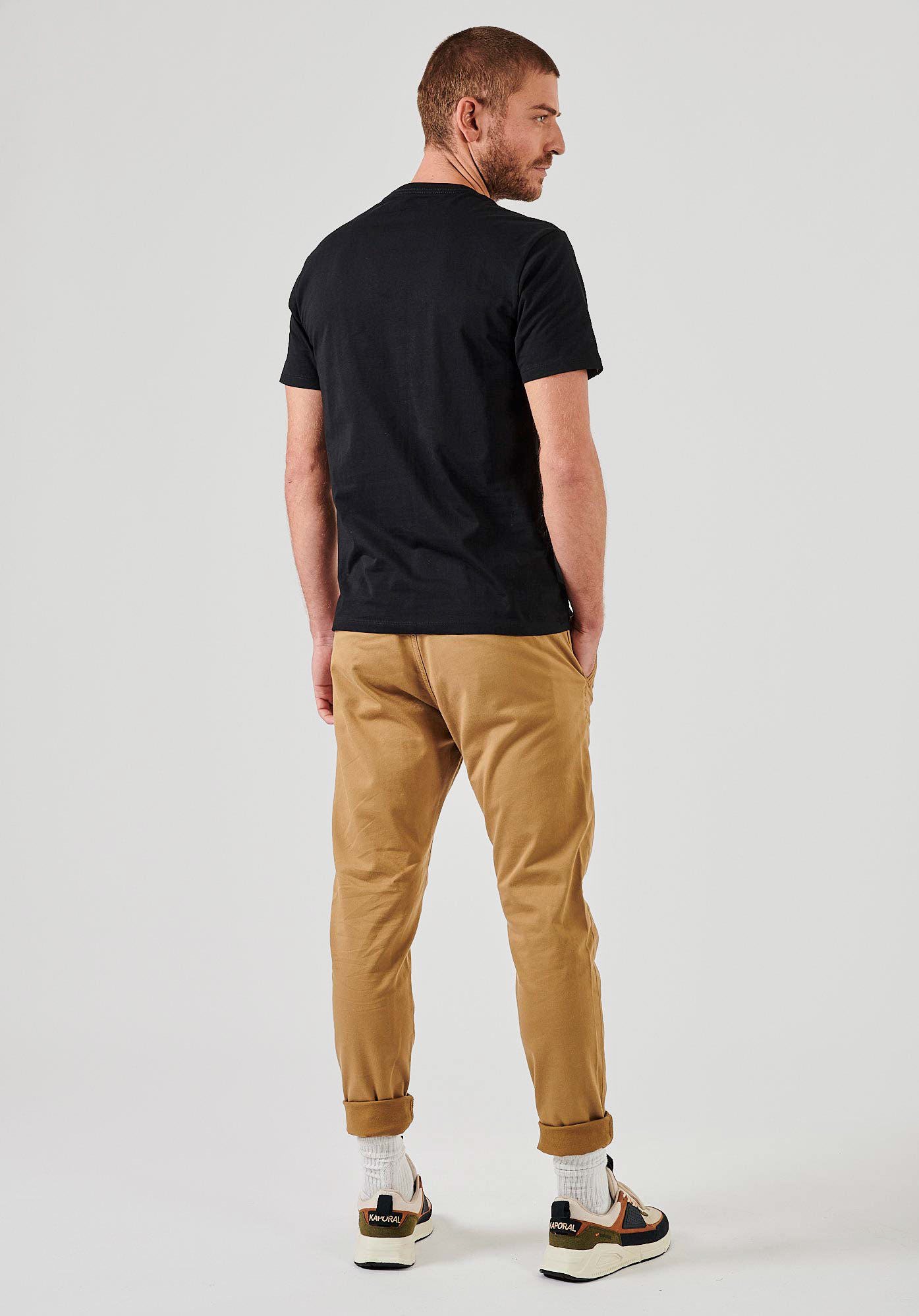 RAZ    T-shirt noir homme 100% coton