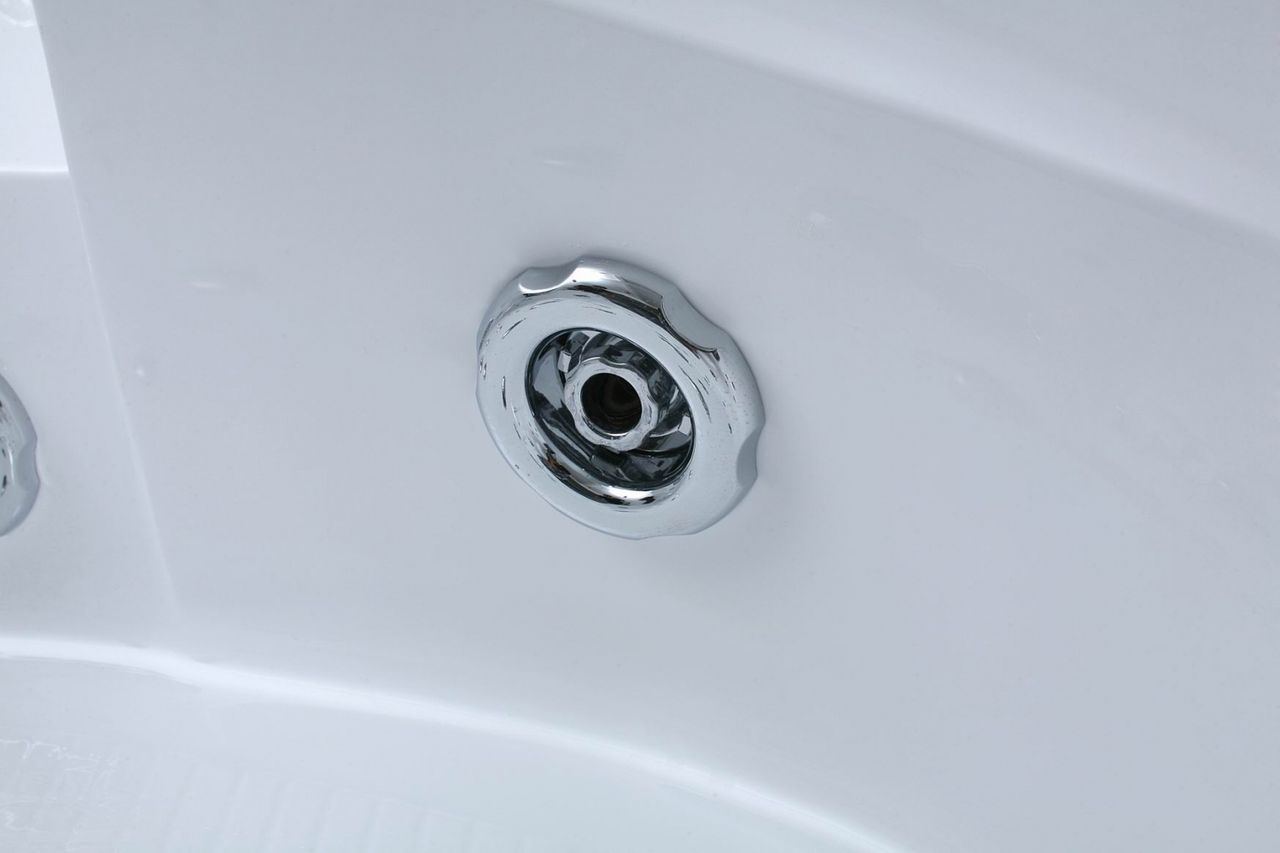 PureHaven Whirlpool 152x152 cm Heizung Reinigungsprogramm & Lichttherapie Wasserfall 12 Hydrojets