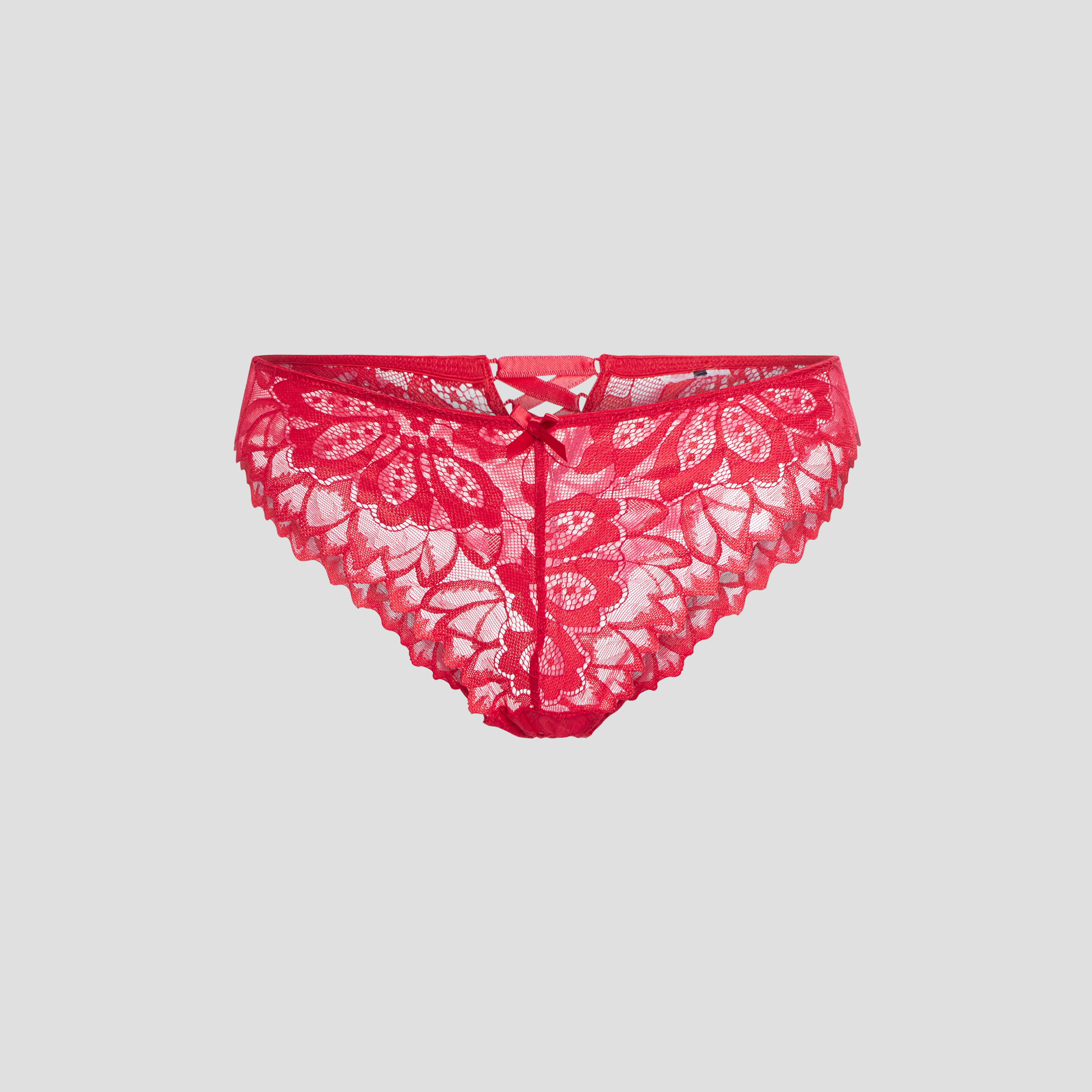 Tanga en dentelle rouge femme | La Halle