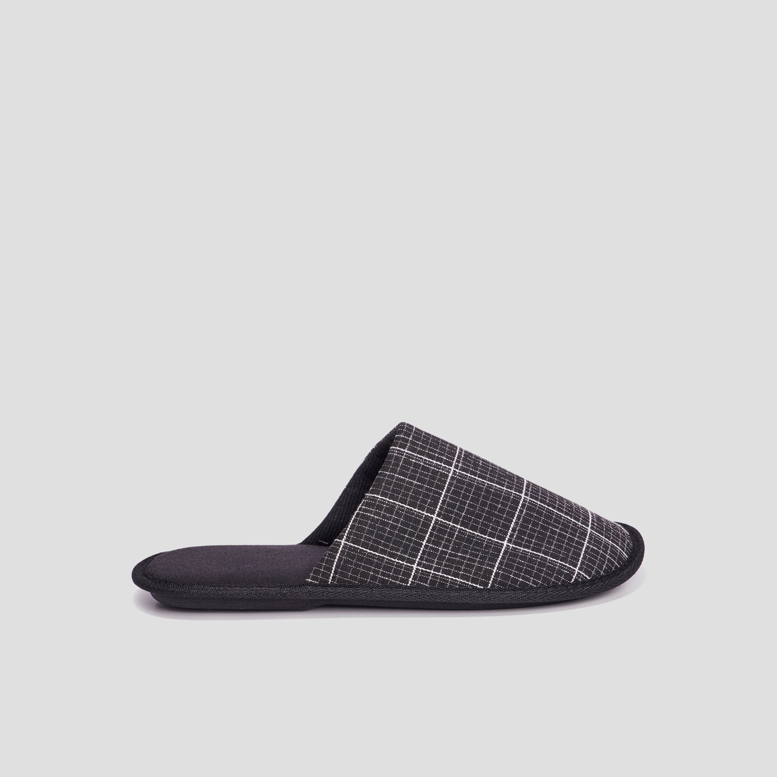 Chaussons mules noir homme | La Halle
