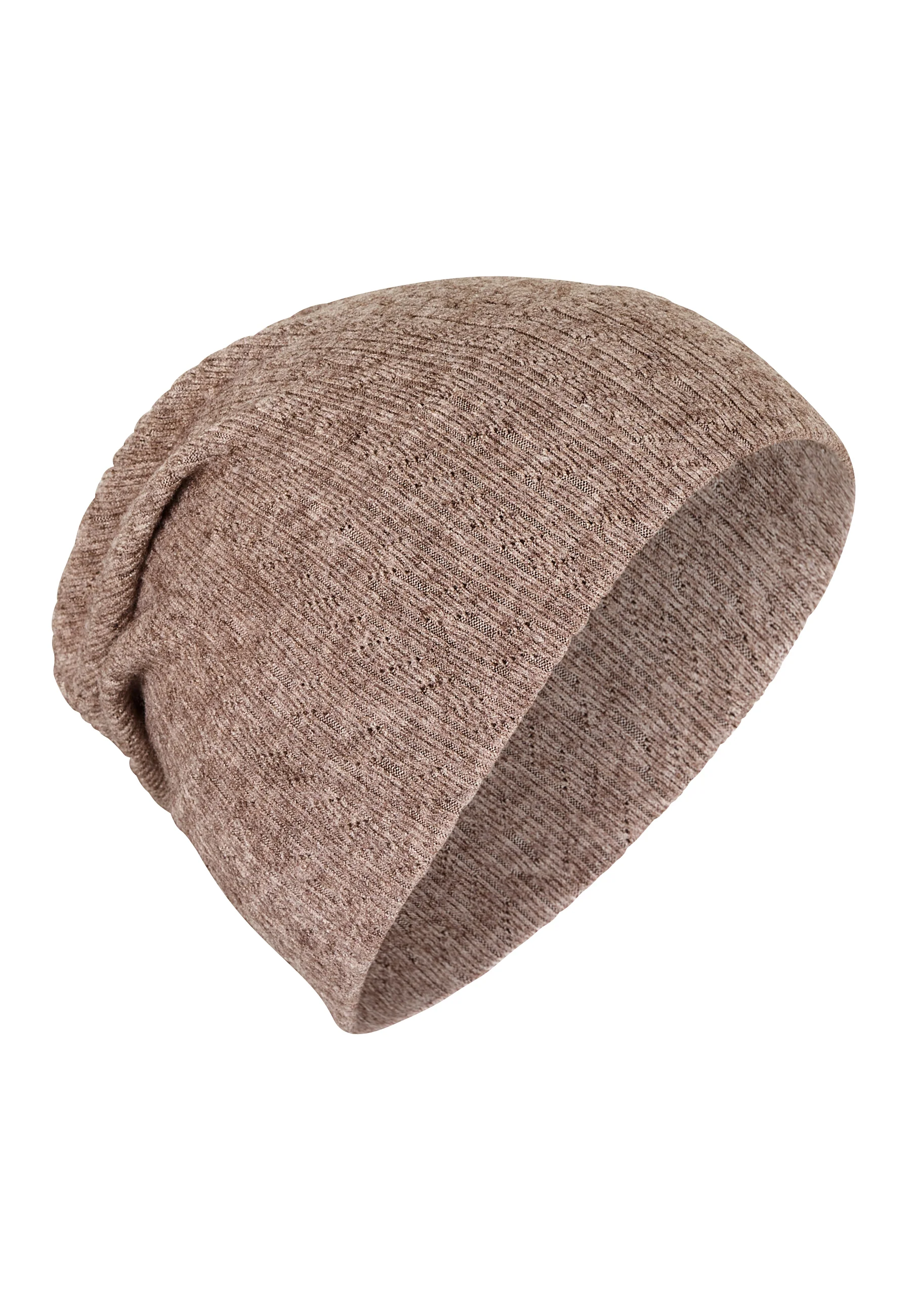 Slouch-Beanie mit Struktur aus Mischgewebe