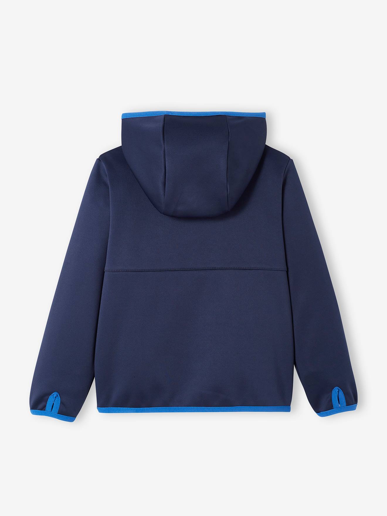 Blouson coupe-vent sport doublé polaire garçon dark bleu indigo